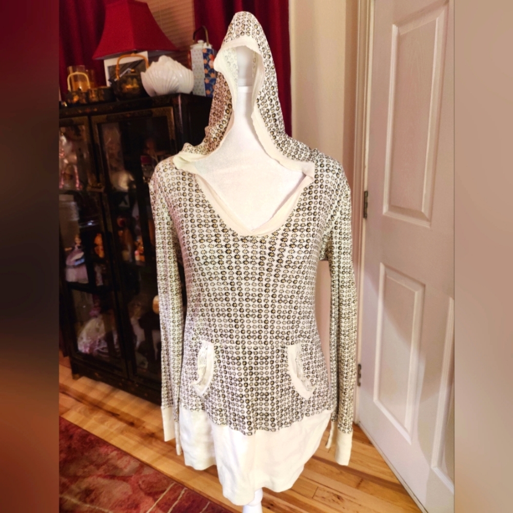 Vintage Early 2000's LEI Lightweight Long Sleeve Hoodie, Sunbursts